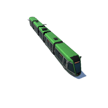 Low Poly Tram 13_Rigged